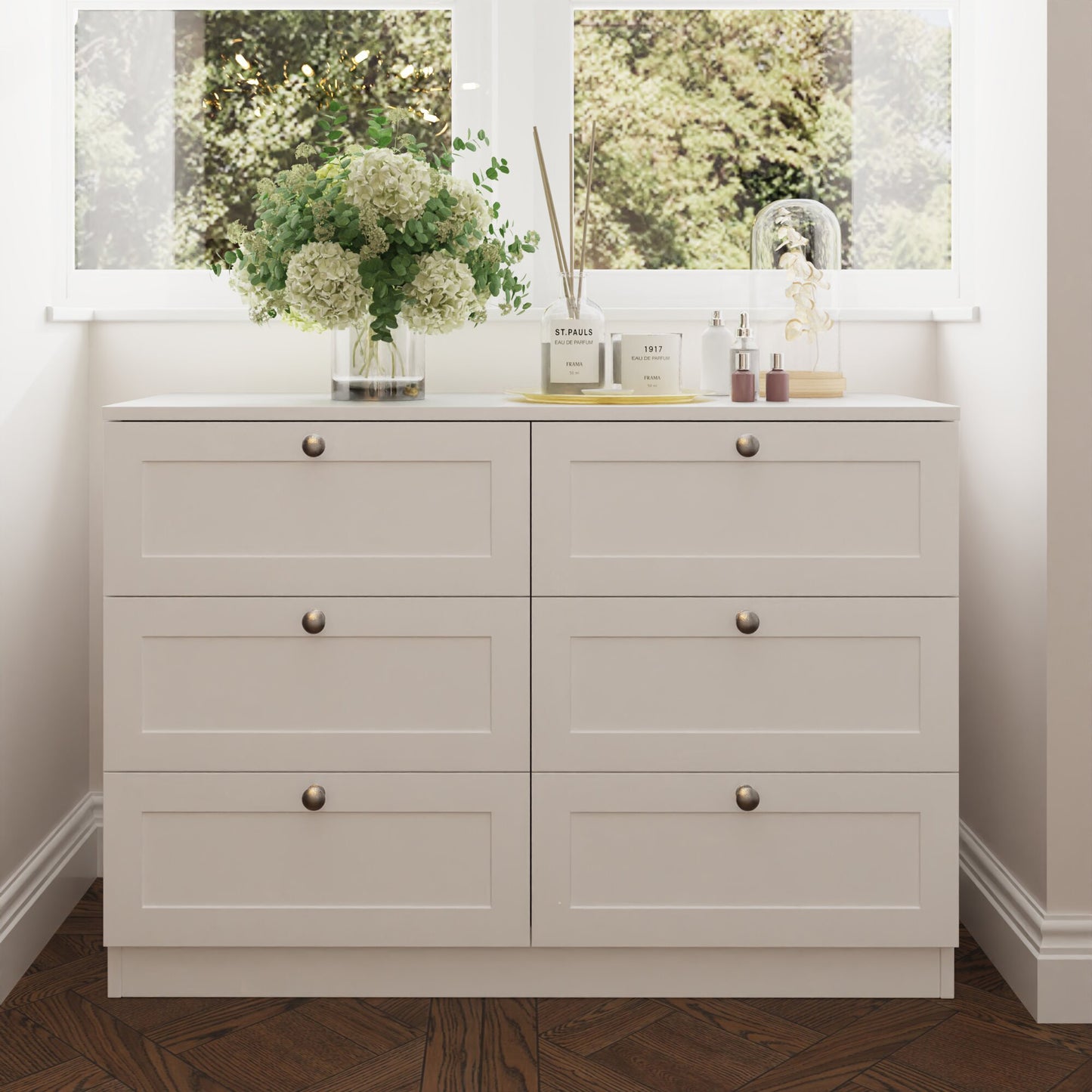 Artus Shaker 6 Drawer Chest of Drawers – Matt White