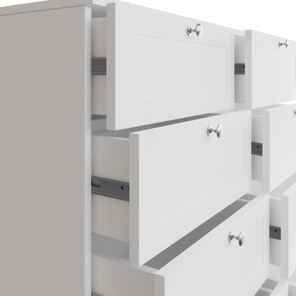 FWStyle Artus Shaker 8 Drawer Chest Of Drawers – Matt White
