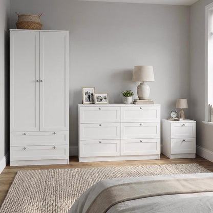 Artus 3-Piece Bedroom Furniture Set – Matt White