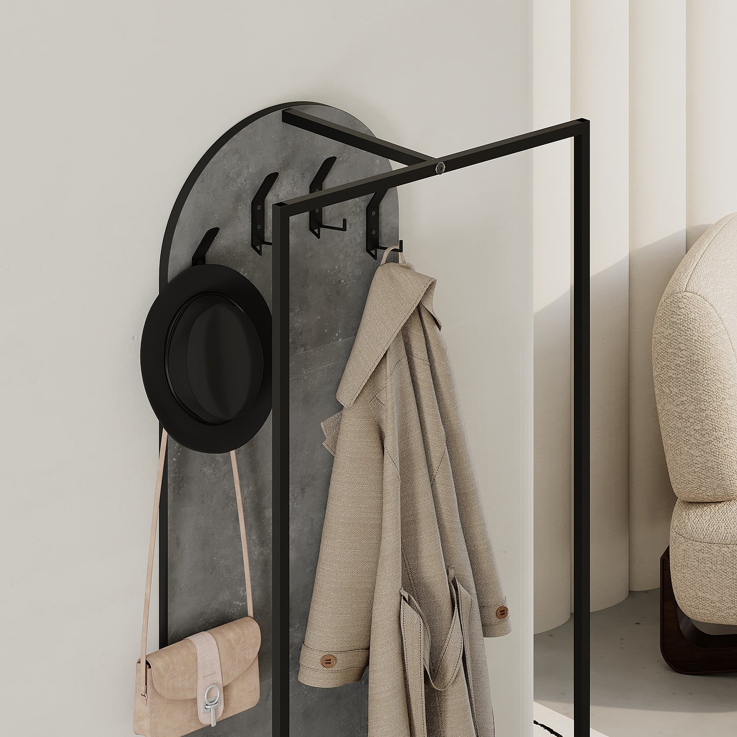 Modern Archy Hall Stand Coat Rack with Shoe Storage