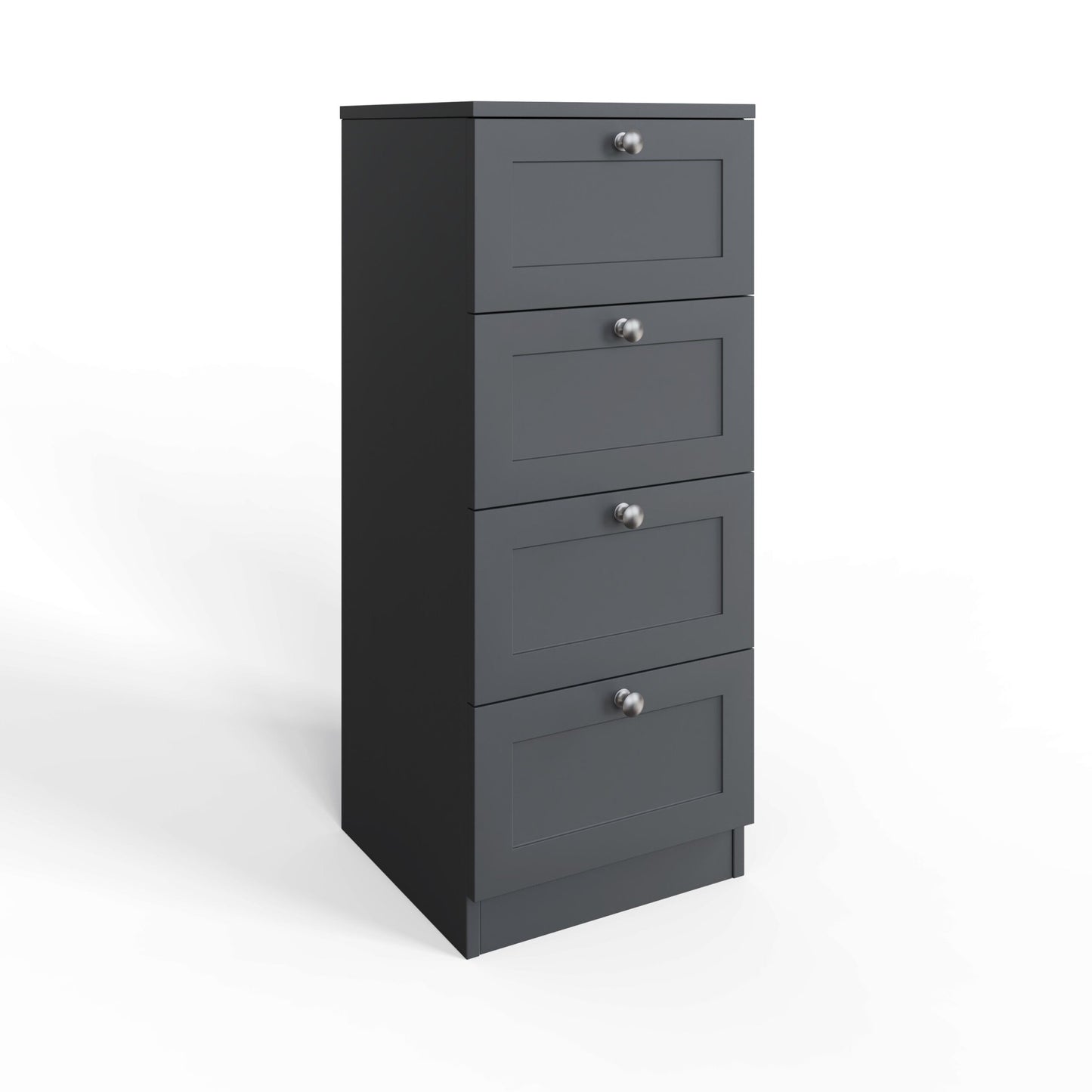 FWStyle Artus Shaker 4-Drawer Chest – Matt Grey