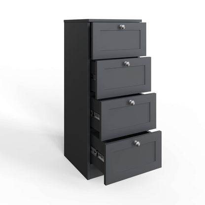 FWStyle Artus Shaker 4-Drawer Chest – Matt Grey