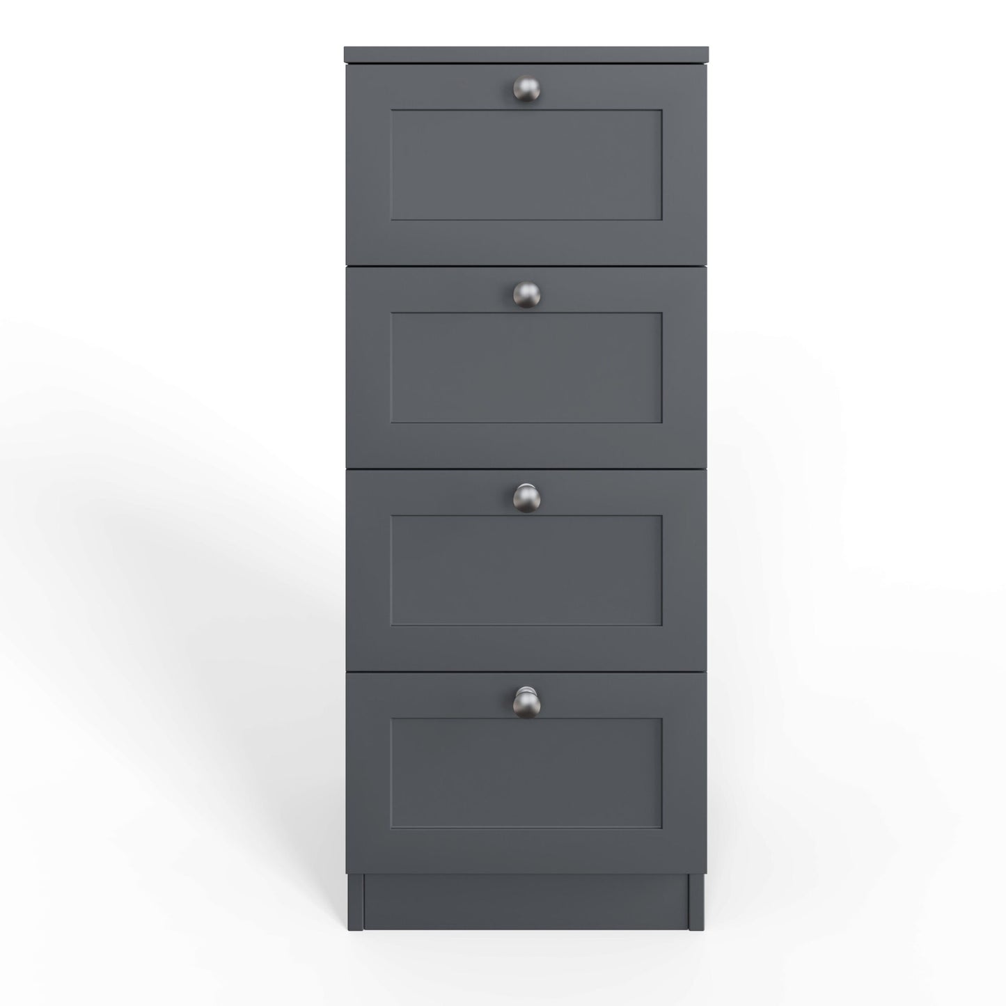 FWStyle Artus Shaker 4-Drawer Chest – Matt Grey