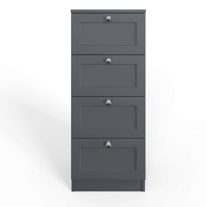 FWStyle Artus Shaker 4-Drawer Chest – Matt Grey