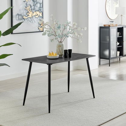 Asti Grey Marble Ceramic Top Dining Table & 4 Asti Chairs