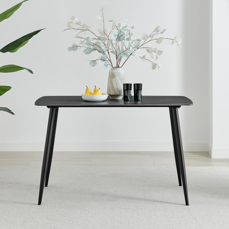 Asti Grey Marble Ceramic Top Dining Table & 4 Asti Chairs