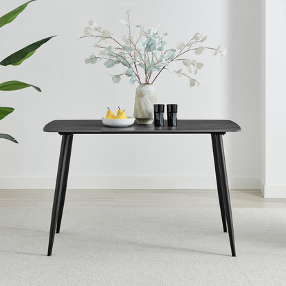 Asti Grey Marble Ceramic Top Dining Table & 4 Asti Chairs