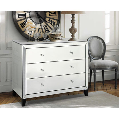 Mirrored 3 Drawer Chest of Drawers – Modern Bedroom Storage Unit