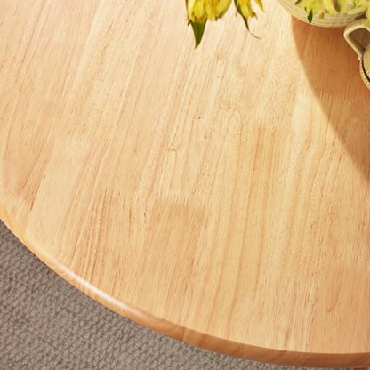 Bude Oak Effect Round Wooden Dining Table & 4 Millford Chairs