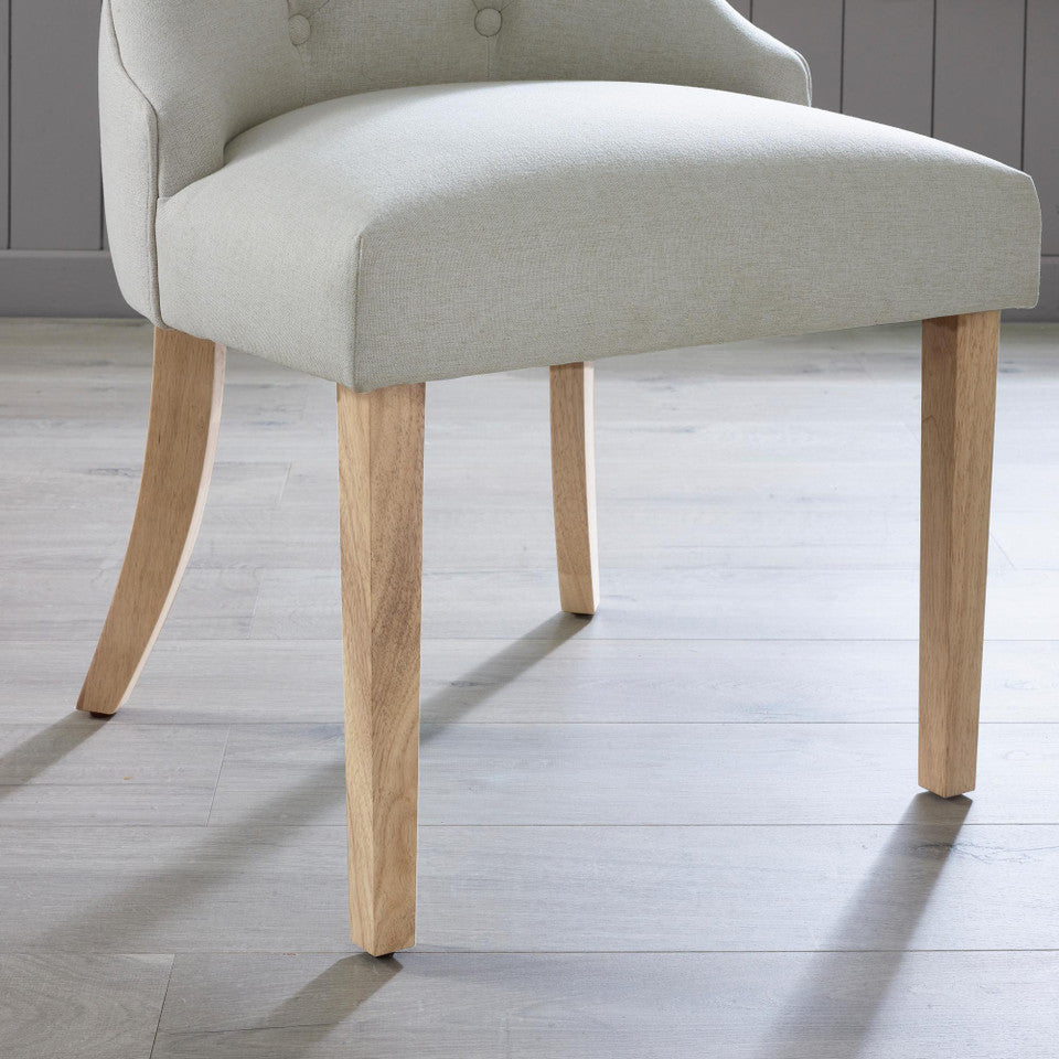 Padstow Cream Wooden Extending Dining Table & 4 Belgravia Chairs