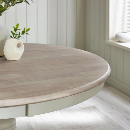 Bude Grey Round Wooden Dining Table & 4 Millford Chairs