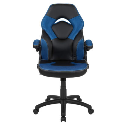 X10 Black & Blue Faux Leather Gaming Office Chair