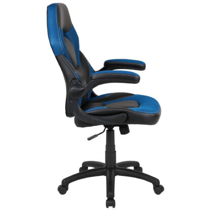 X10 Black & Blue Faux Leather Gaming Office Chair