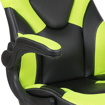 X10 Black & Green Faux Leather Gaming Office Chair