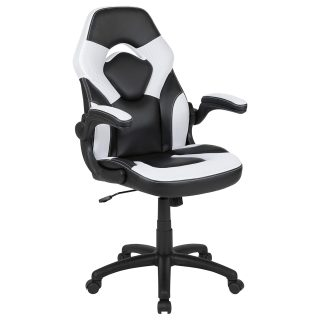 X10 Black & White Faux Leather Gaming Office Chair
