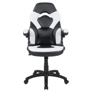 X10 Black & White Faux Leather Gaming Office Chair