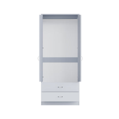 FWStyle Chilton 2 Door Wardrobe – Grey Gloss Front