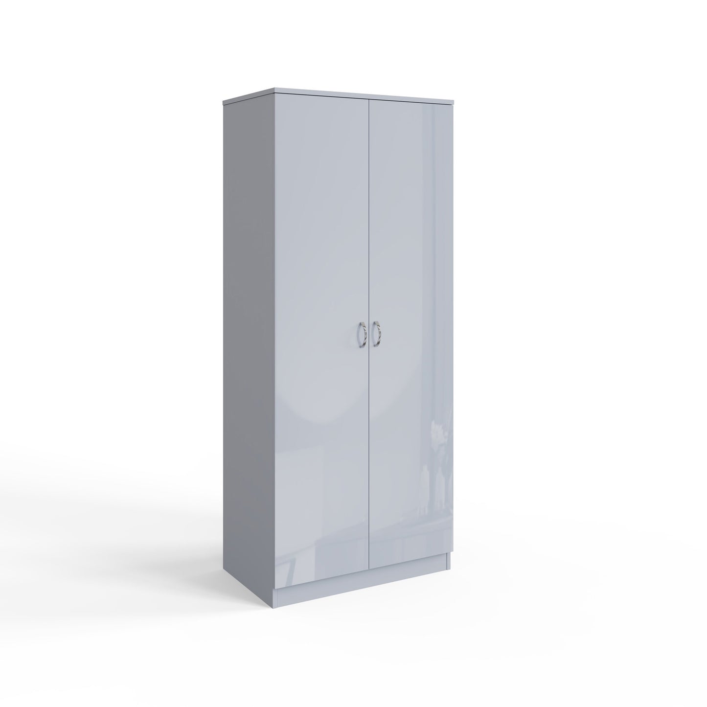FWStyle Chilton 2 Door Wardrobe - Grey Gloss Front