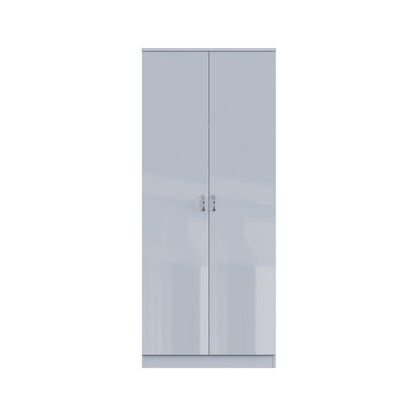 FWStyle Chilton 2 Door Wardrobe - Grey Gloss Front