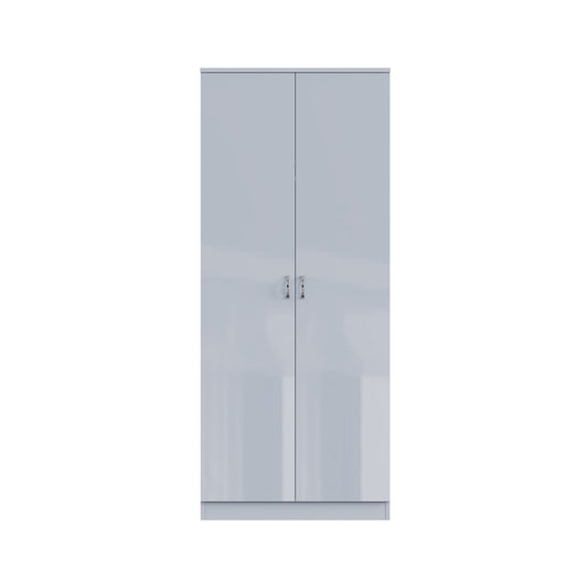 FWStyle Chilton 2 Door Wardrobe - Grey Gloss Front