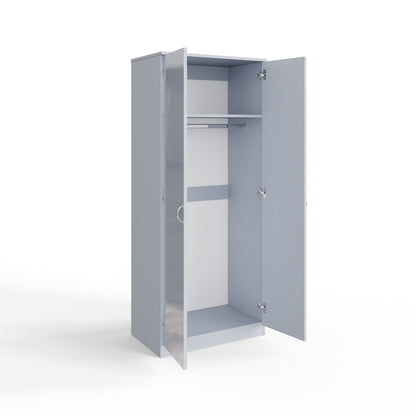 FWStyle Chilton 2 Door Wardrobe - Grey Gloss Front