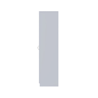 FWStyle Chilton 2 Door Wardrobe with Mirror – Grey Gloss