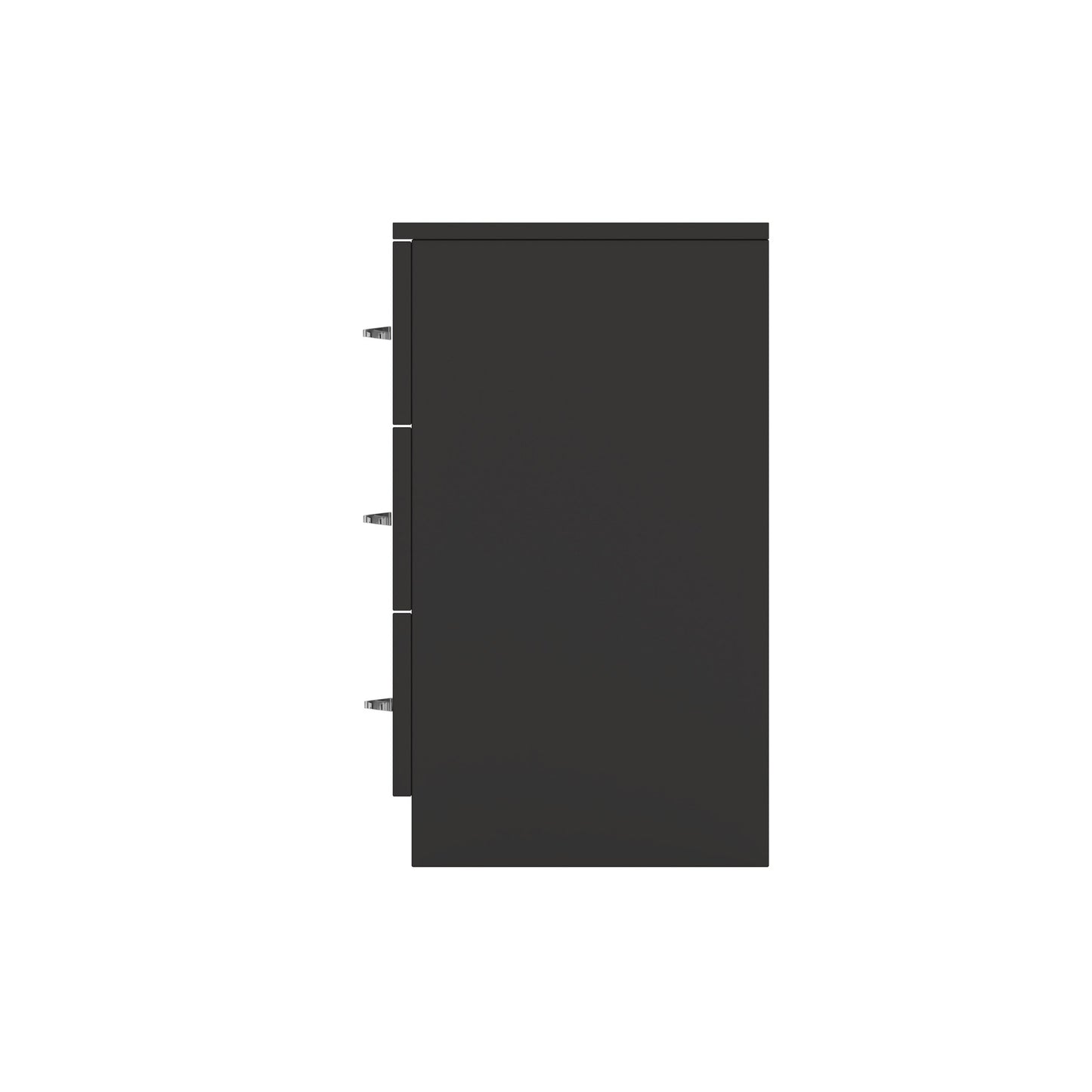 FWStyle Chilton 3-Drawer Chest – Black Gloss Front