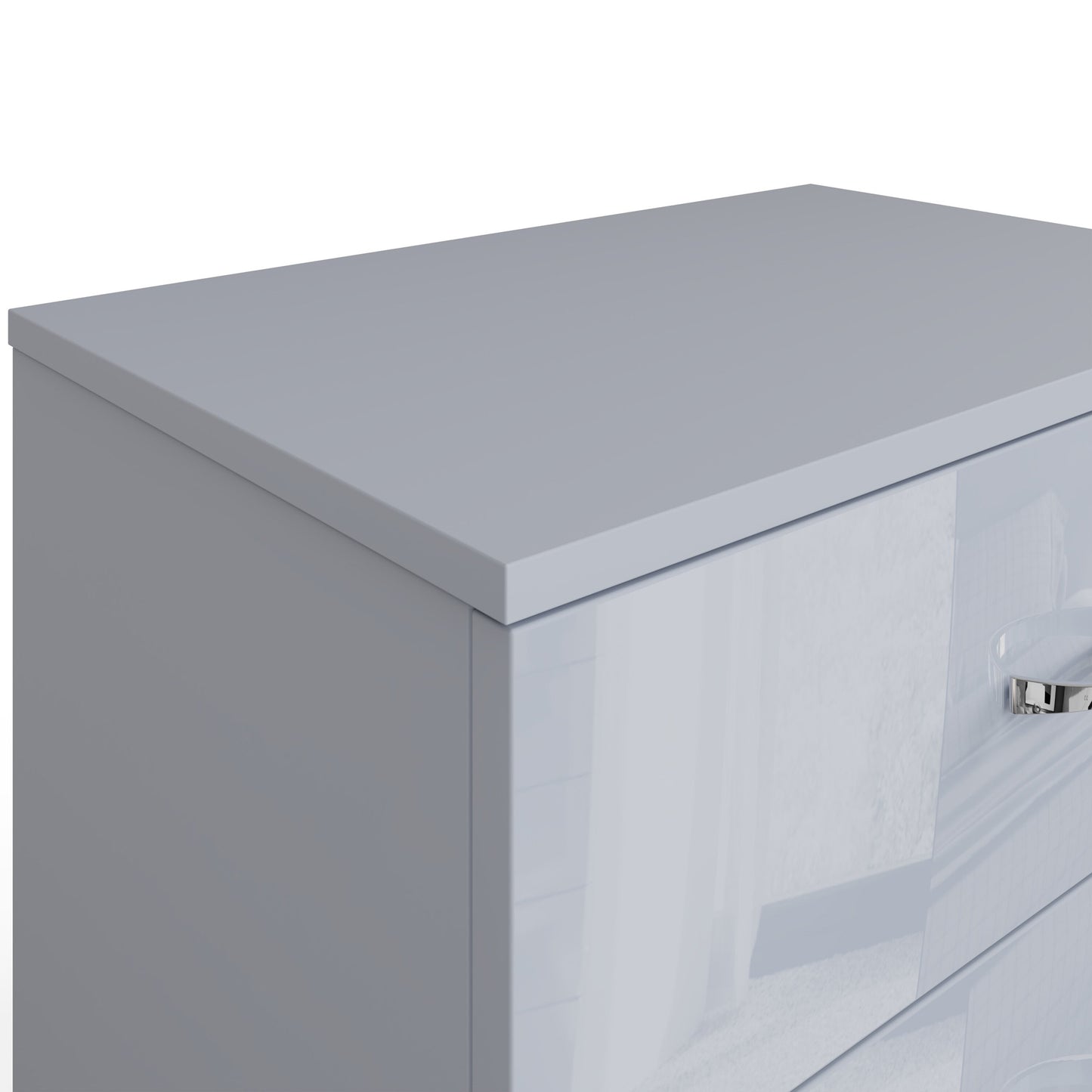 FWStyle Chilton 3-Drawer Chest – Grey Gloss Front