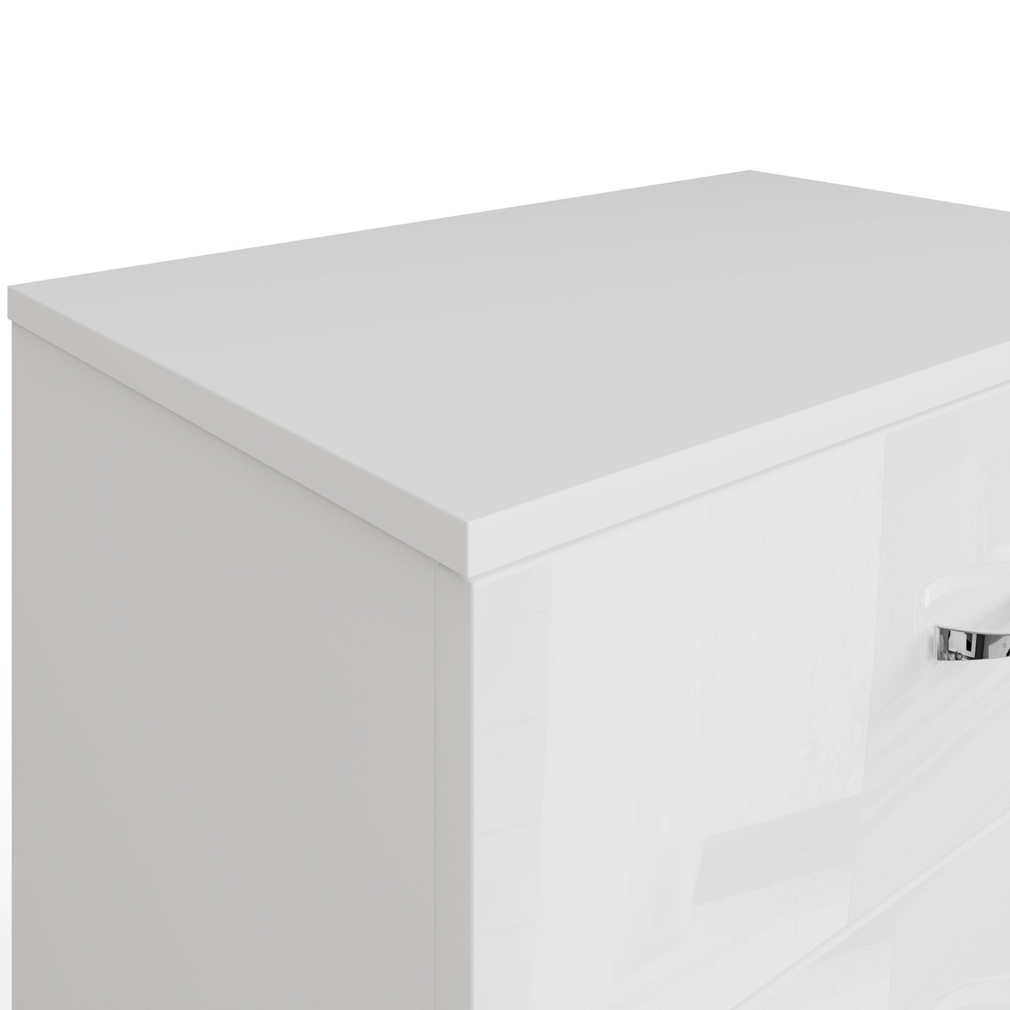FWStyle Chilton 3-Drawer Chest – White Gloss Front