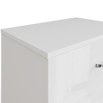 FWStyle Chilton 3-Drawer Chest – White Gloss Front