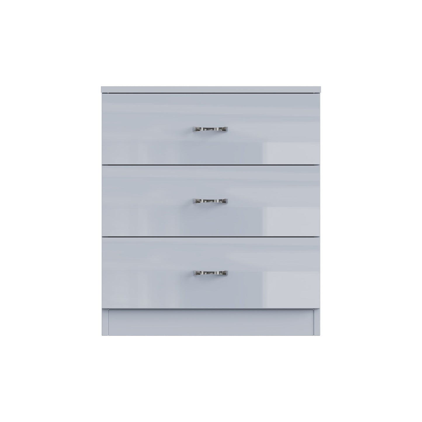 FWStyle Chilton 3-Drawer Chest – Grey Gloss Front
