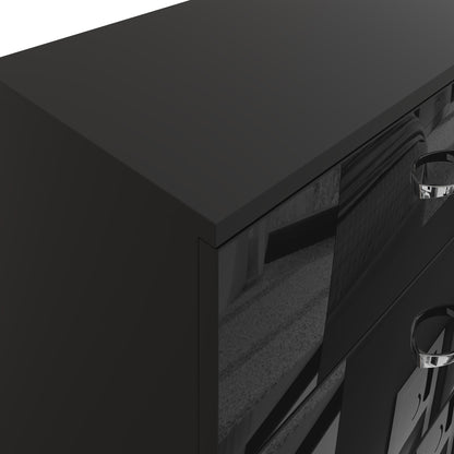 FWStyle Chilton 5-Drawer Chest – Black Gloss Front