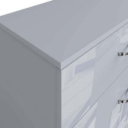 FWStyle Chilton 5-Drawer Chest – Grey Gloss Front
