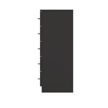 FWStyle Chilton 6-Drawer Chest – Black Gloss Front
