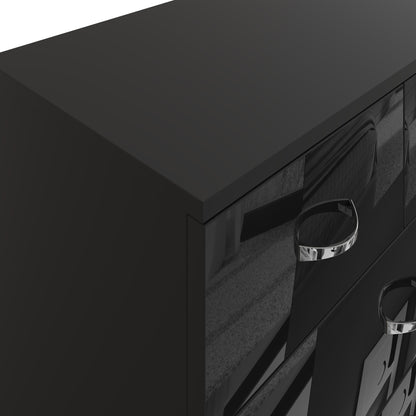 FWStyle Chilton 6-Drawer Chest – Black Gloss Front