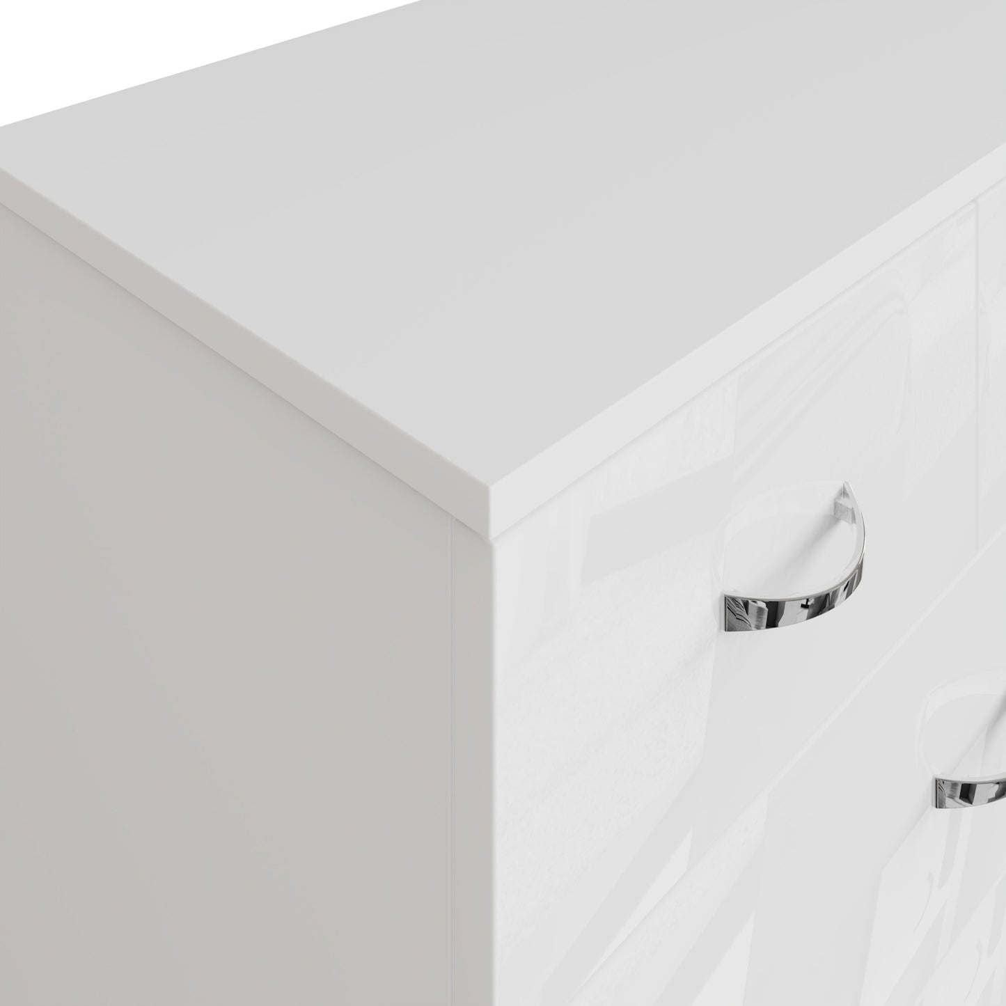 FWStyle Chilton 6-Drawer Chest – White Gloss Front