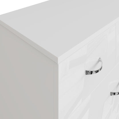 FWStyle Chilton 6-Drawer Chest – White Gloss Front