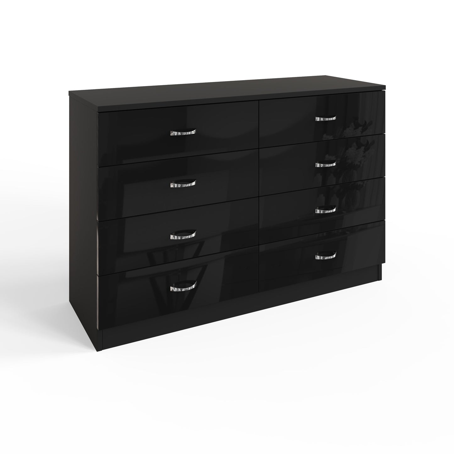 Chilton 8 Drawer Chest of Drawers – Black Gloss Front