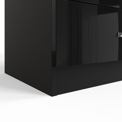 Chilton 8 Drawer Chest of Drawers – Black Gloss Front