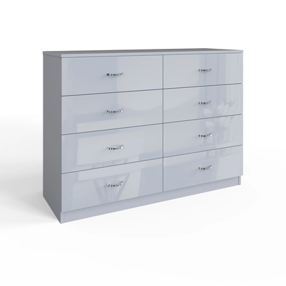 Chilton 8 Drawer Chest of Drawers – Grey Gloss Front
