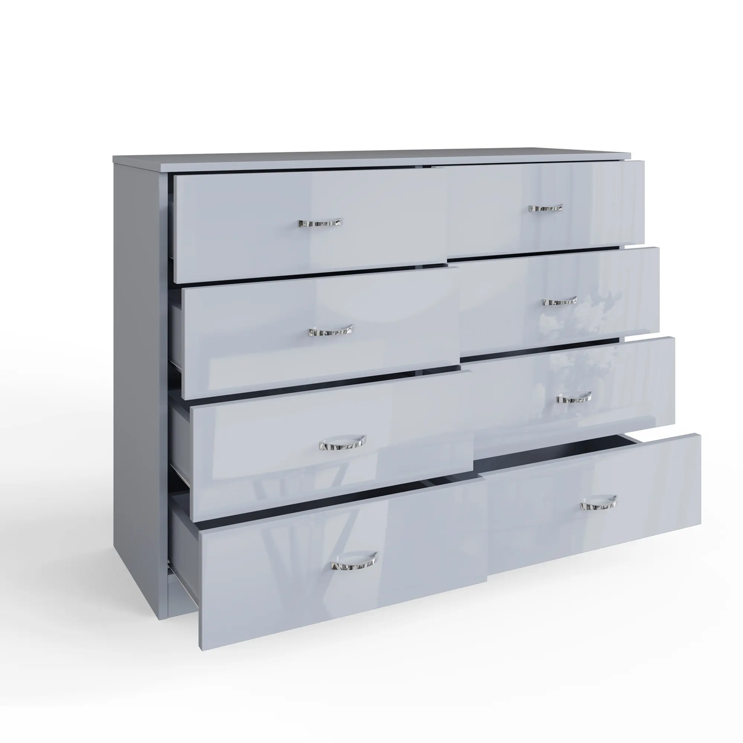 Chilton 8 Drawer Chest of Drawers – Grey Gloss Front