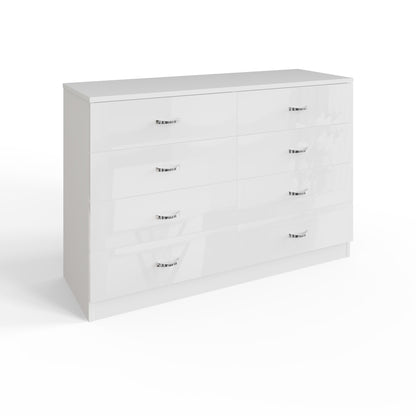 Chilton 8 Drawer Chest of Drawers – White Gloss Front