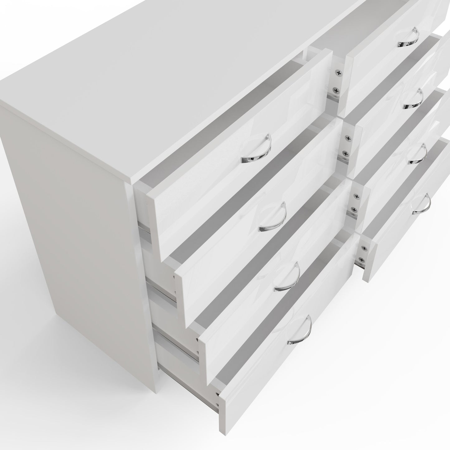 Chilton 8 Drawer Chest of Drawers – White Gloss Front