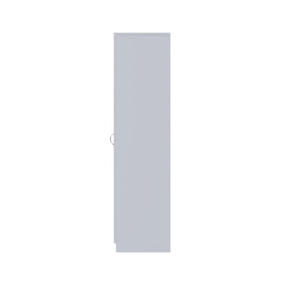FWStyle Chilton 3 Door Wardrobe With Mirror – Grey Gloss