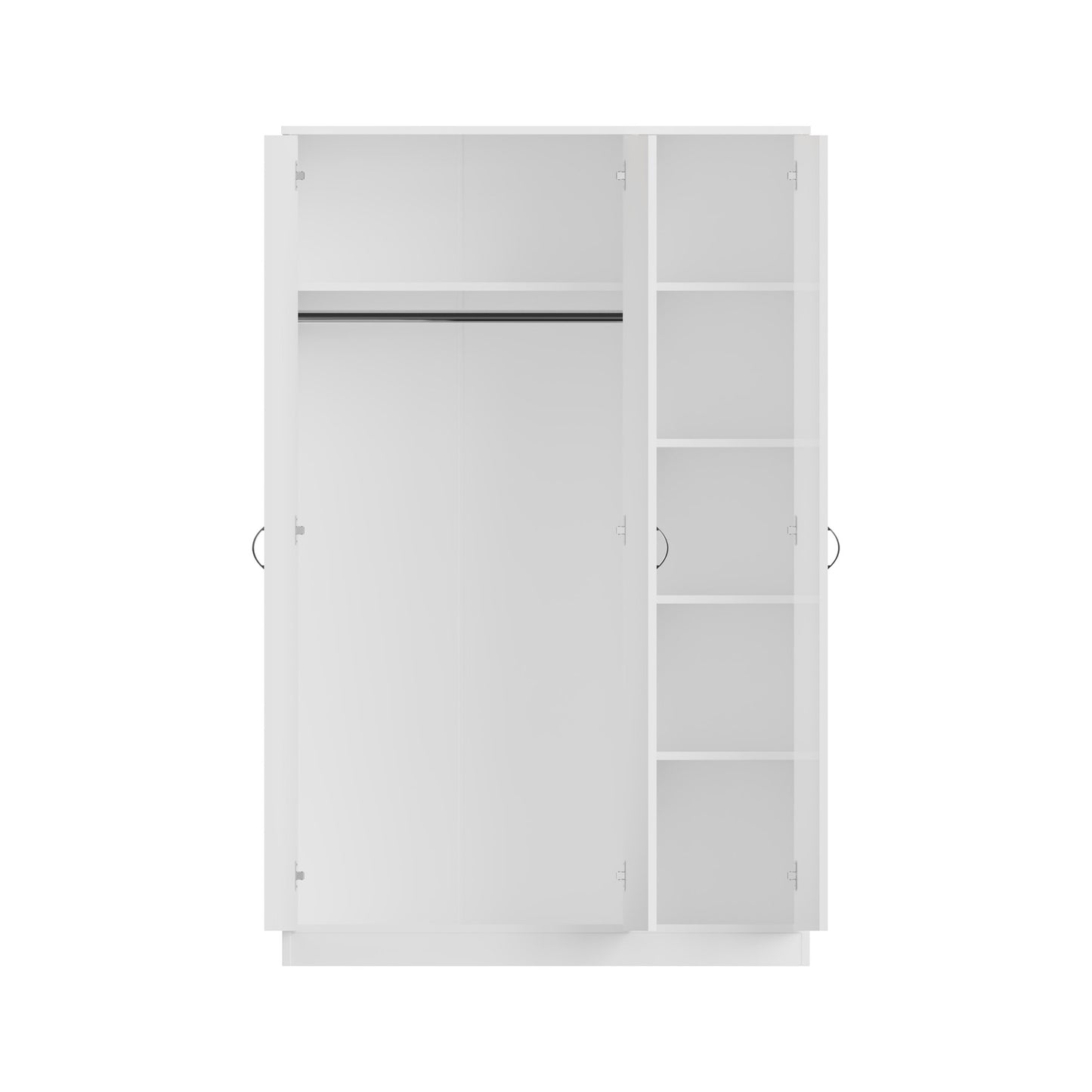 FWStyle Chilton 3 Door Wardrobe With Mirror – White Gloss