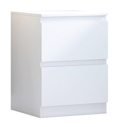 Pair of Carlton 2 Drawer Bedsides – Matt White