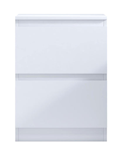 Pair of Carlton 2 Drawer Bedsides – Matt White