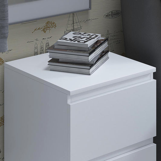 Pair of Carlton 2 Drawer Bedsides – Matt White