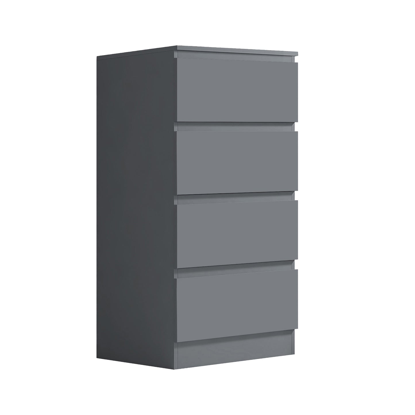 FWStyle Carlton 4-Drawer Slim Tallboy Chest – Matt Dark Grey