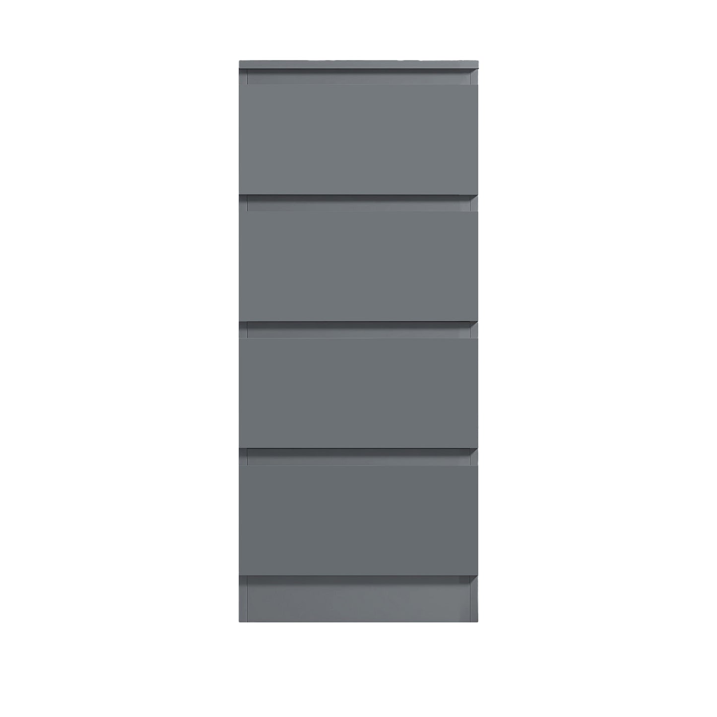 FWStyle Carlton 4-Drawer Slim Tallboy Chest – Matt Dark Grey